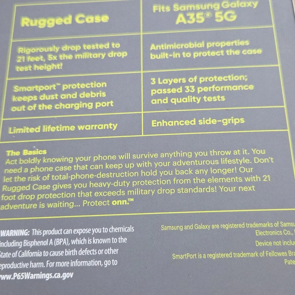 NWT Samsung Galaxy A35 5G Black Rugged Case Never Opened